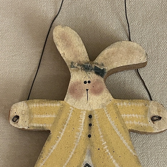 Rustic Wooden Bunny Wall Decor - Picture 2 of 3